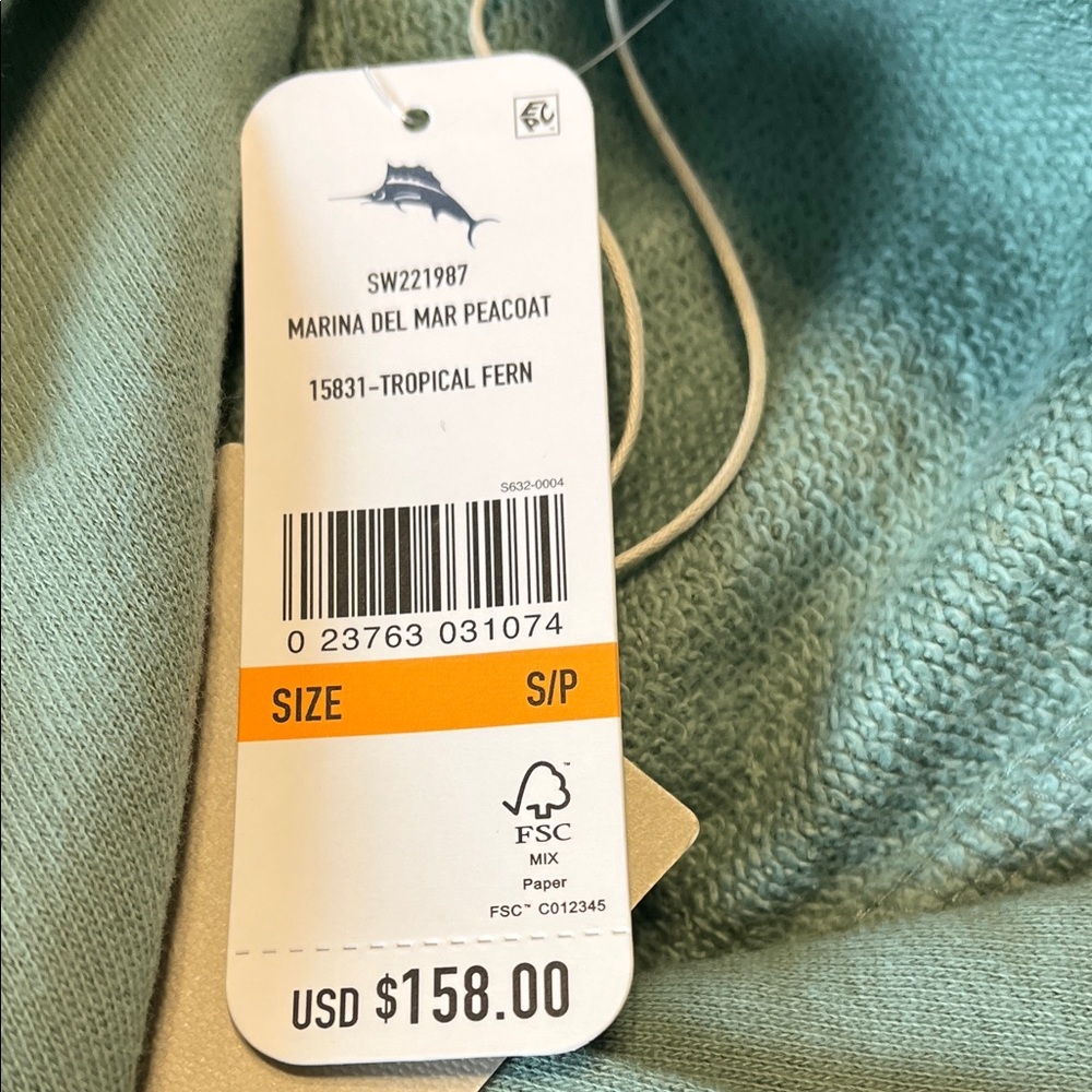 Tommy Bahama Marina Del Mar Peacoat Tropical Fern Cotton Jacket NWT Sz Med and S - Picture 15 of 15